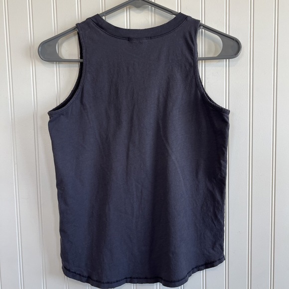 LEALLO Shirt Women XS Dark Gray Distressed sleeveless Tank - Picture 5 of 8